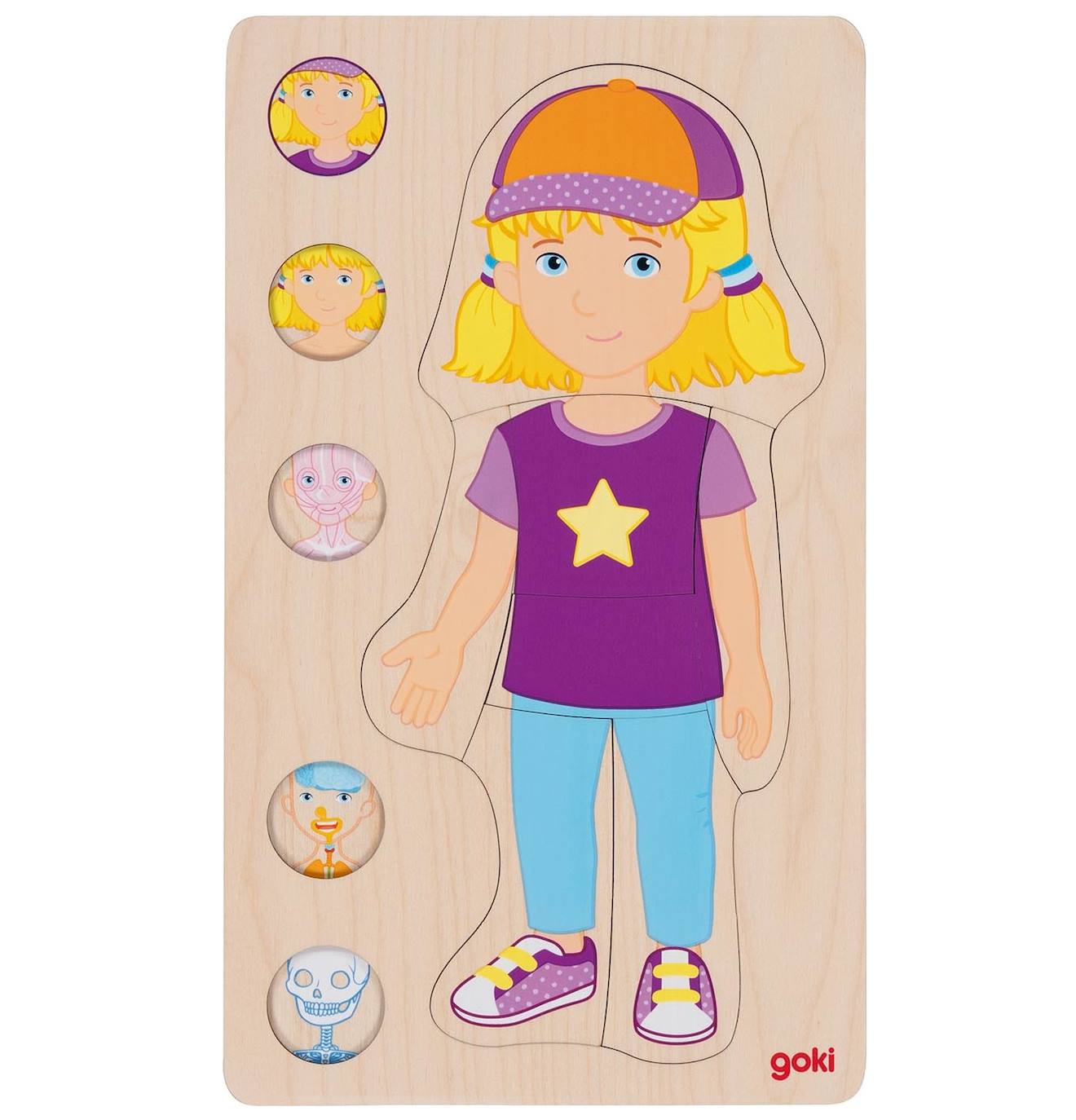 Puzzle corps humain, fille beige