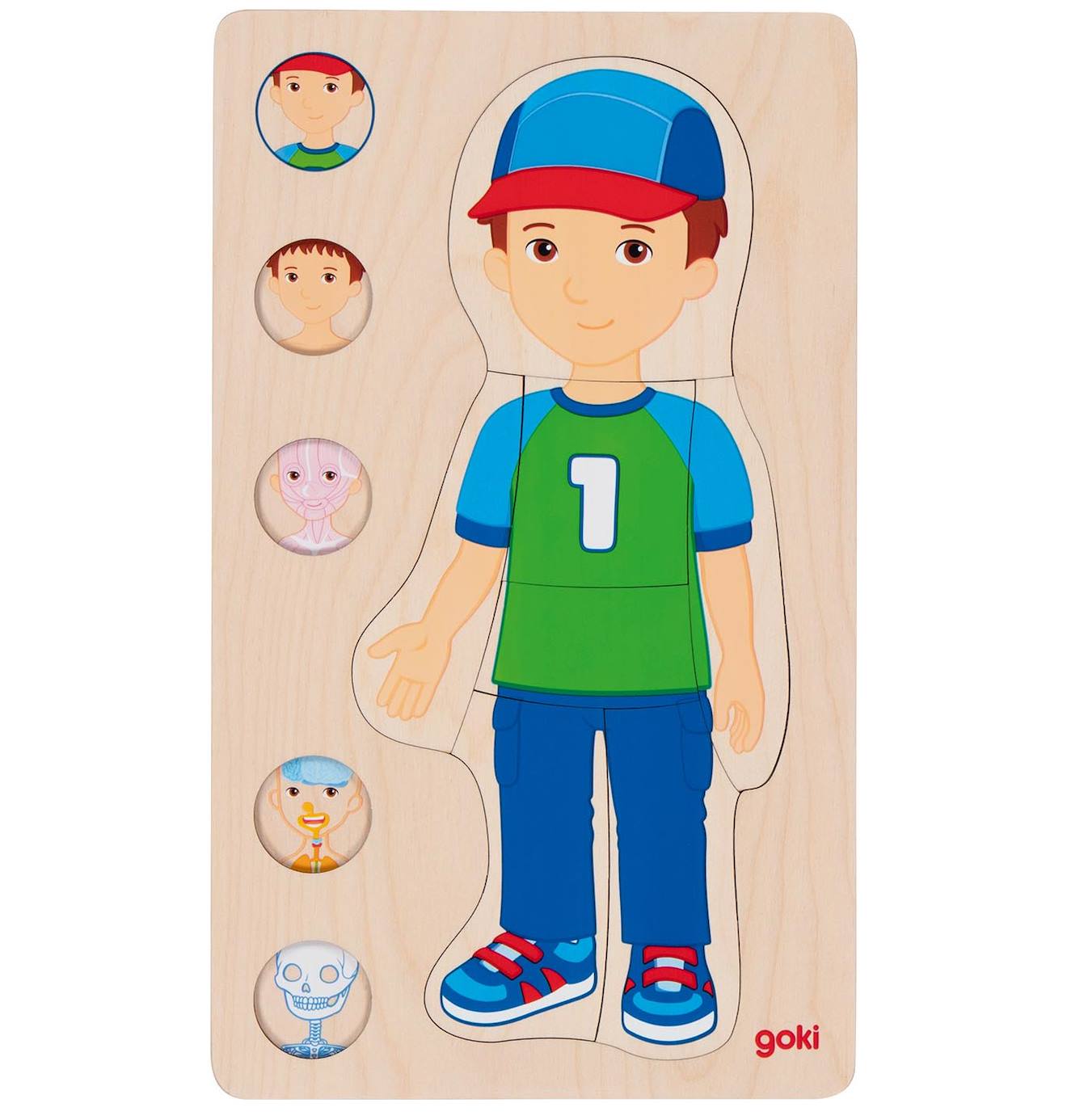 Puzzle corps humain, garçon beige