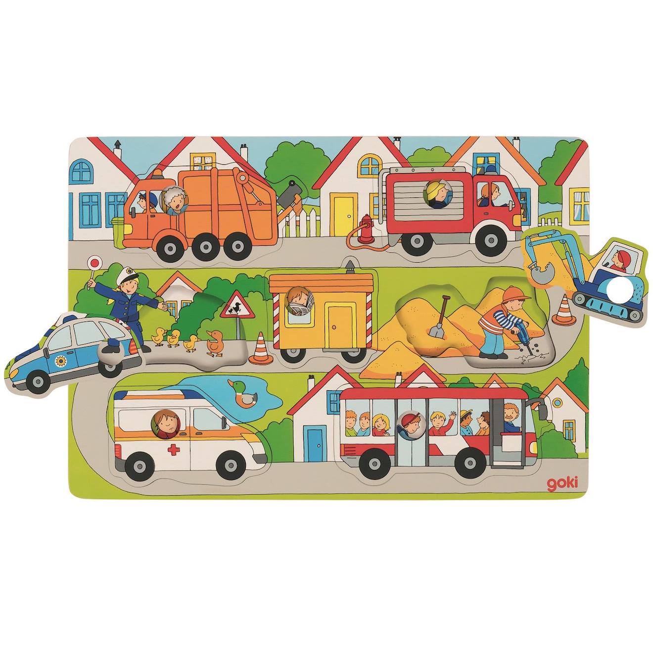 Puzzle dans la rue beige