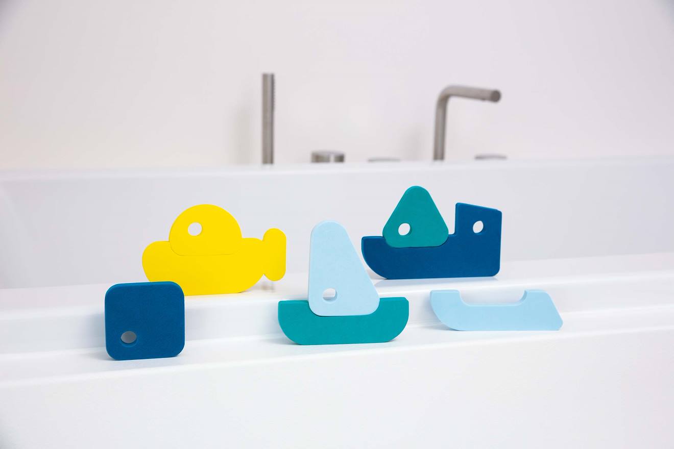 Puzzle de bain - bateaux bleu