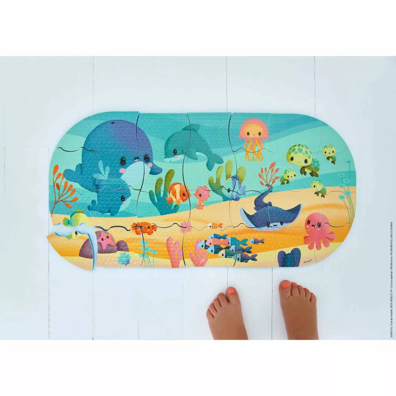 Puzzle de bain océan multicolore