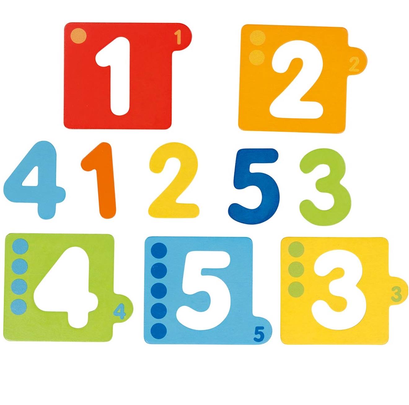 Puzzle de chiffres rouge