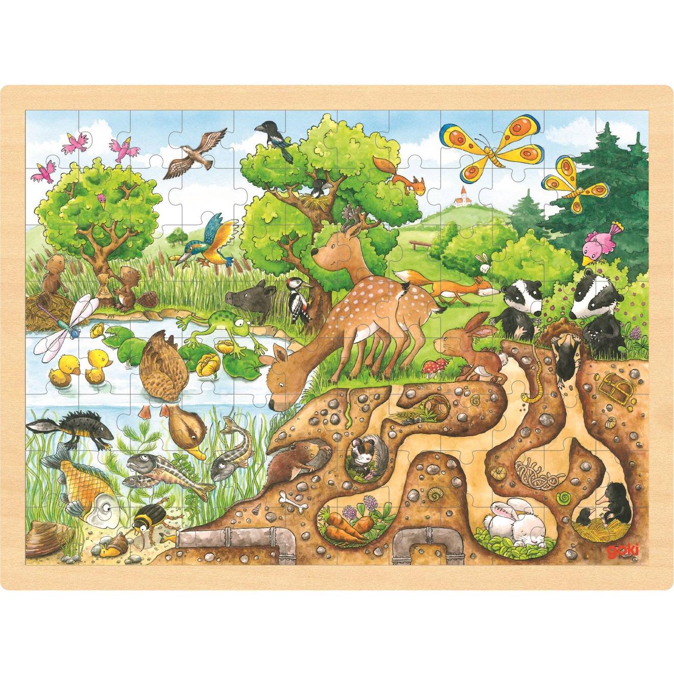 Puzzle découverte de la nature vert