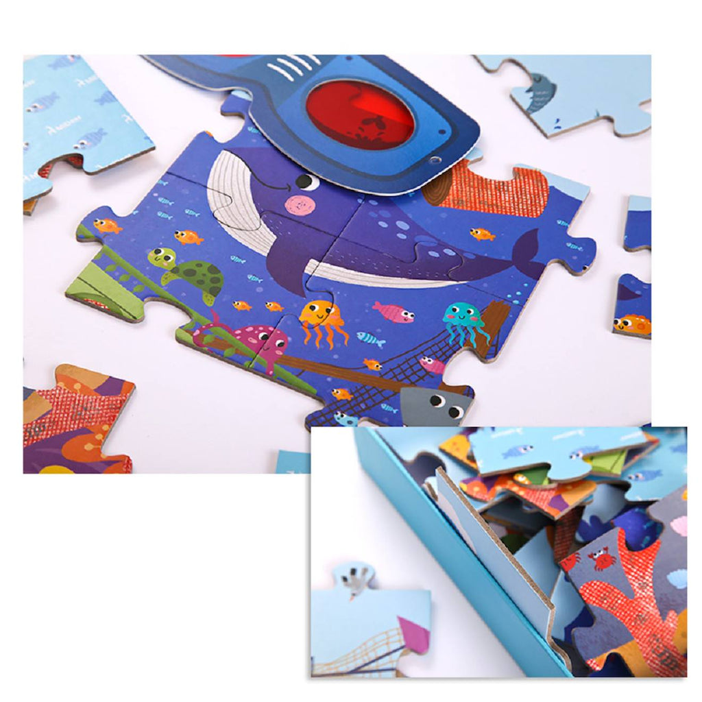 Puzzle détective océan bleu
