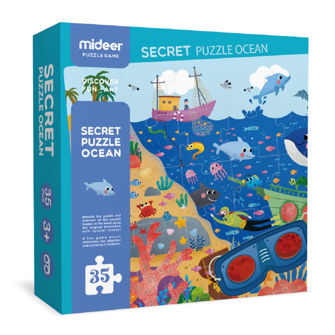 Puzzle détective océan bleu