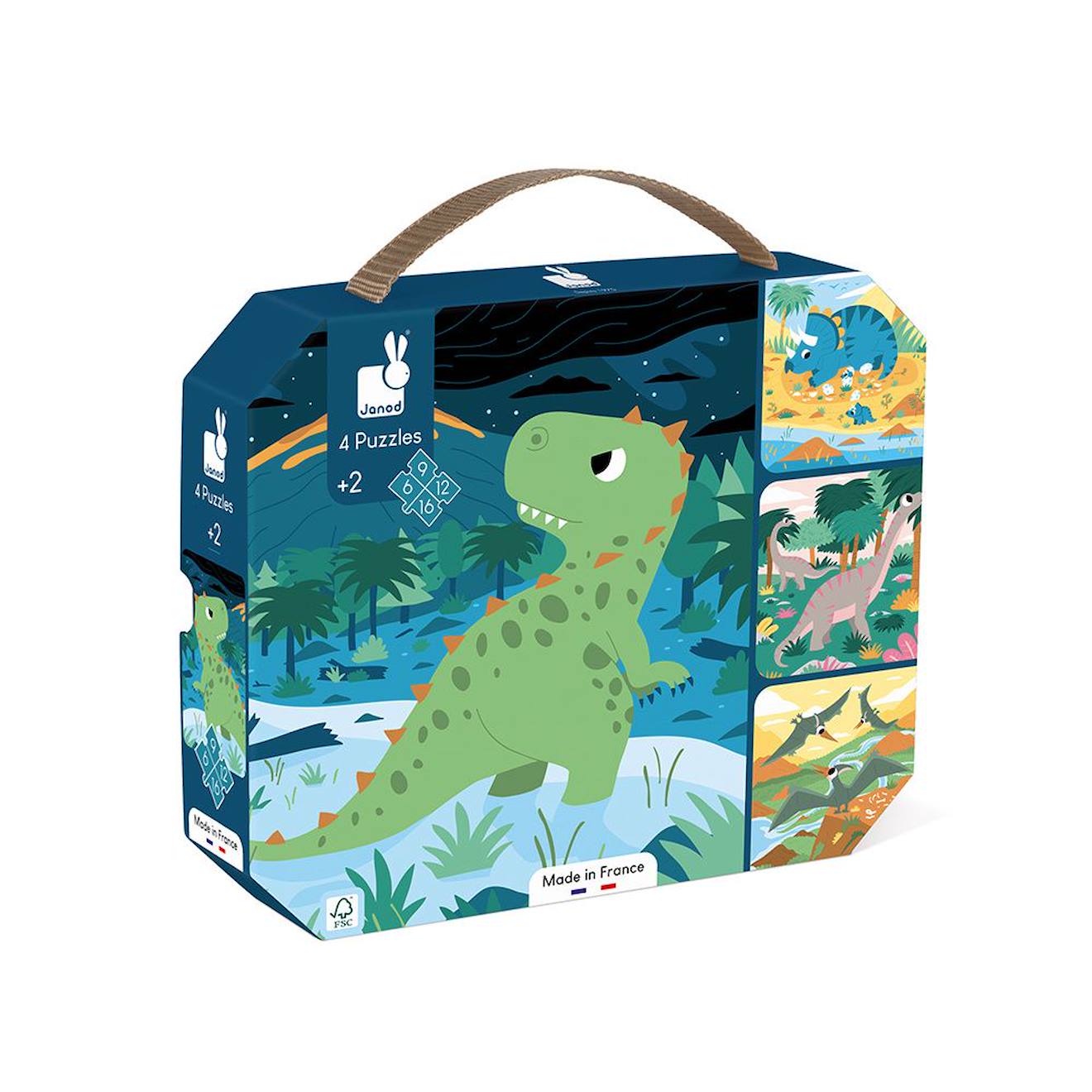 Puzzle dinosaures, 6 à 16 pièces multicolore