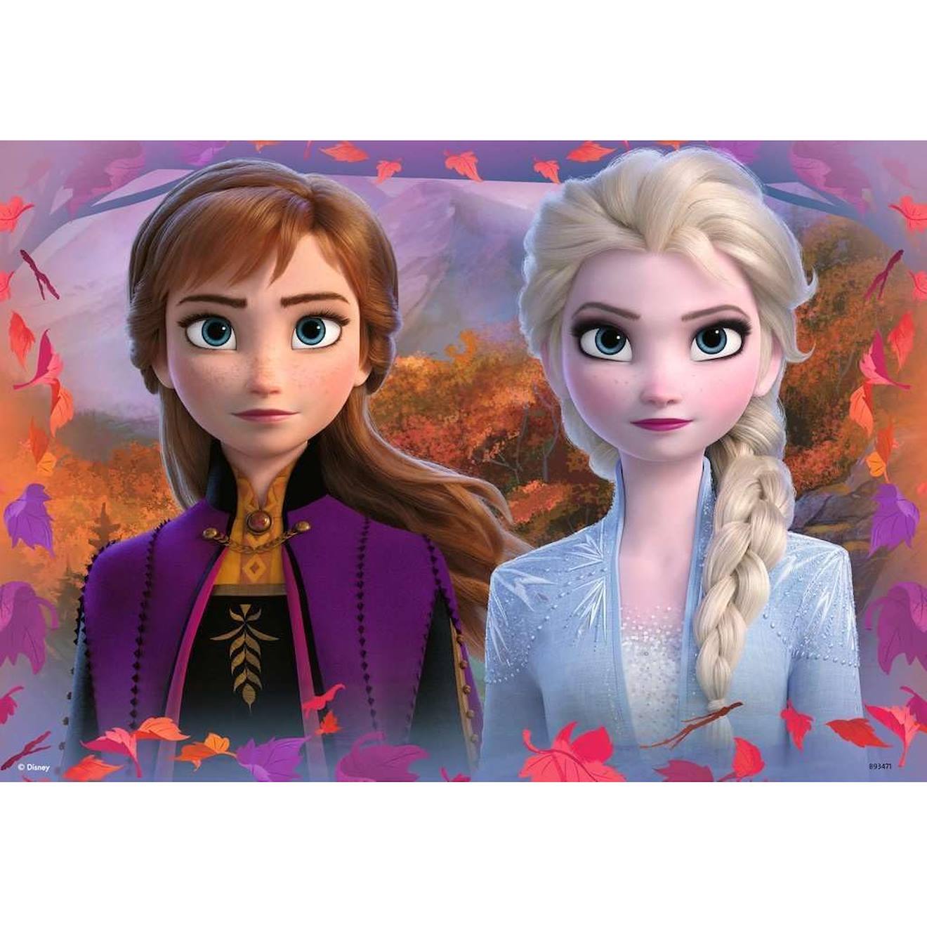 Puzzle Disney La Reine des Neiges 2x12 pièces bleu