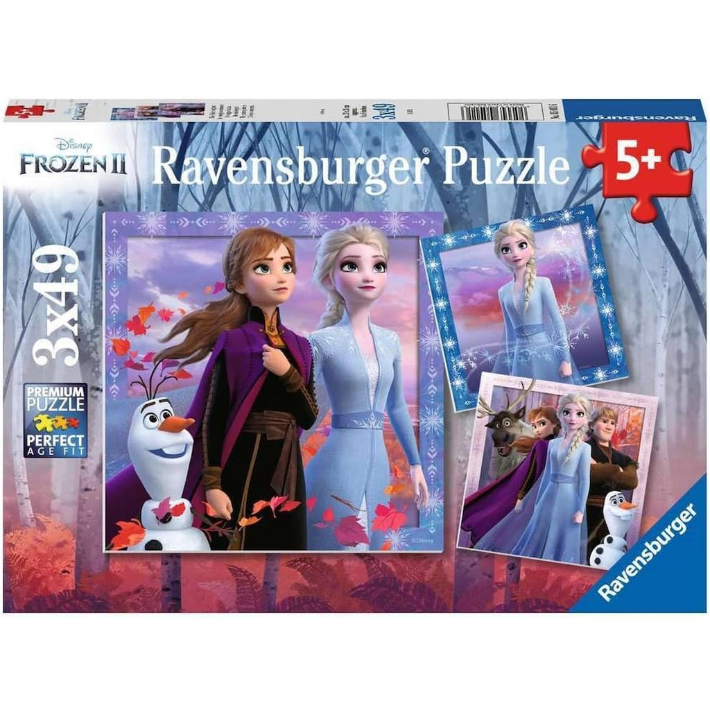 Puzzle Disney La Reine des Neiges 3x49 pièces bleu
