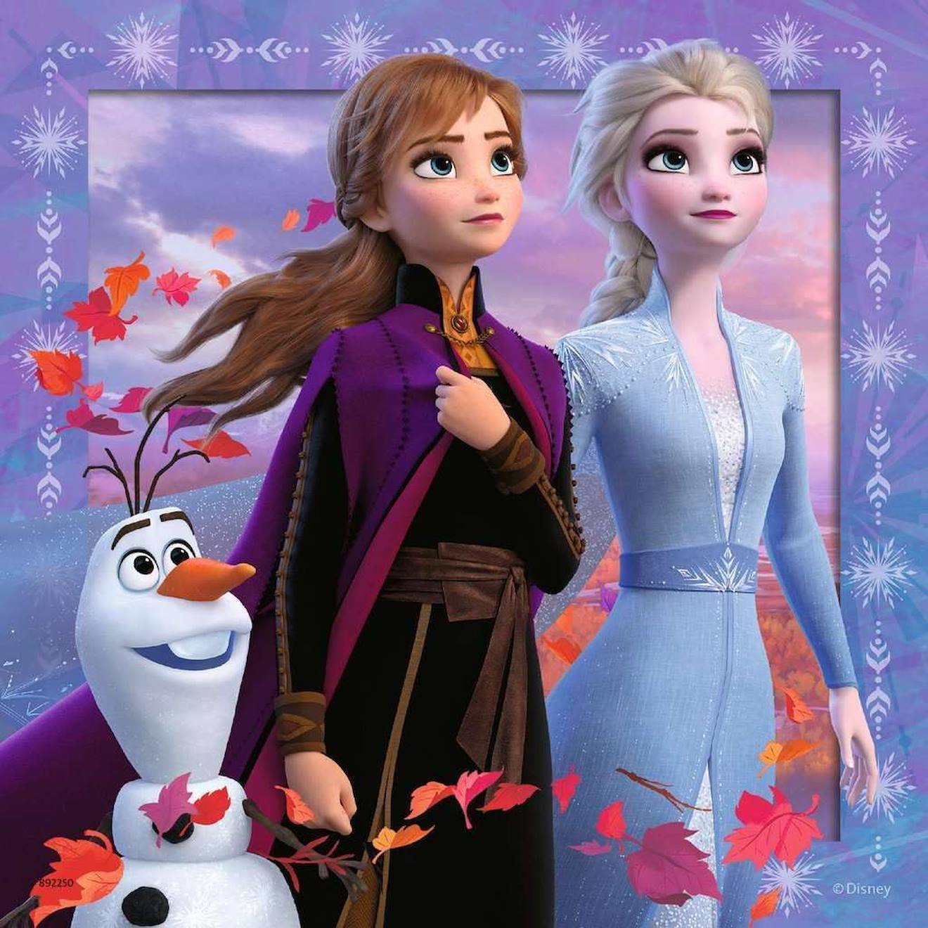 Puzzle Disney La Reine des Neiges 3x49 pièces bleu