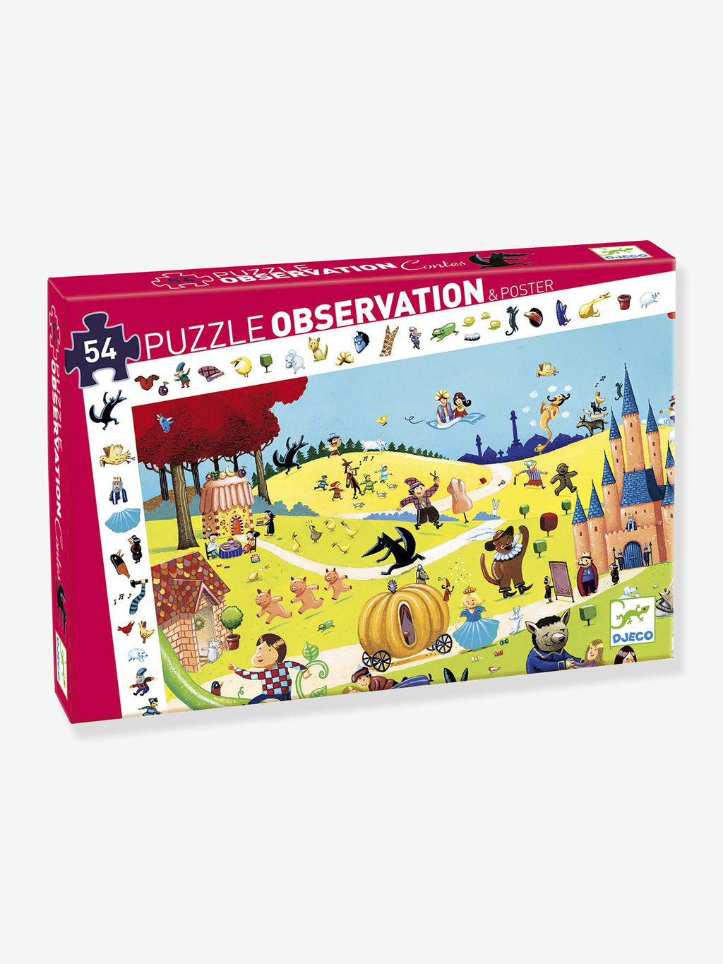 Puzzle d'observation 54 pièces les contes vert