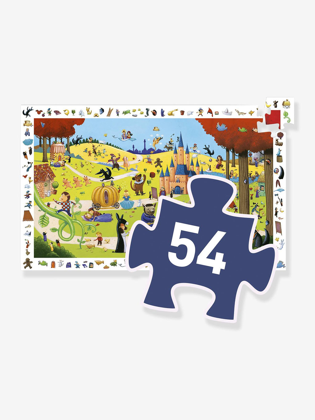 Puzzle d'observation 54 pièces les contes vert