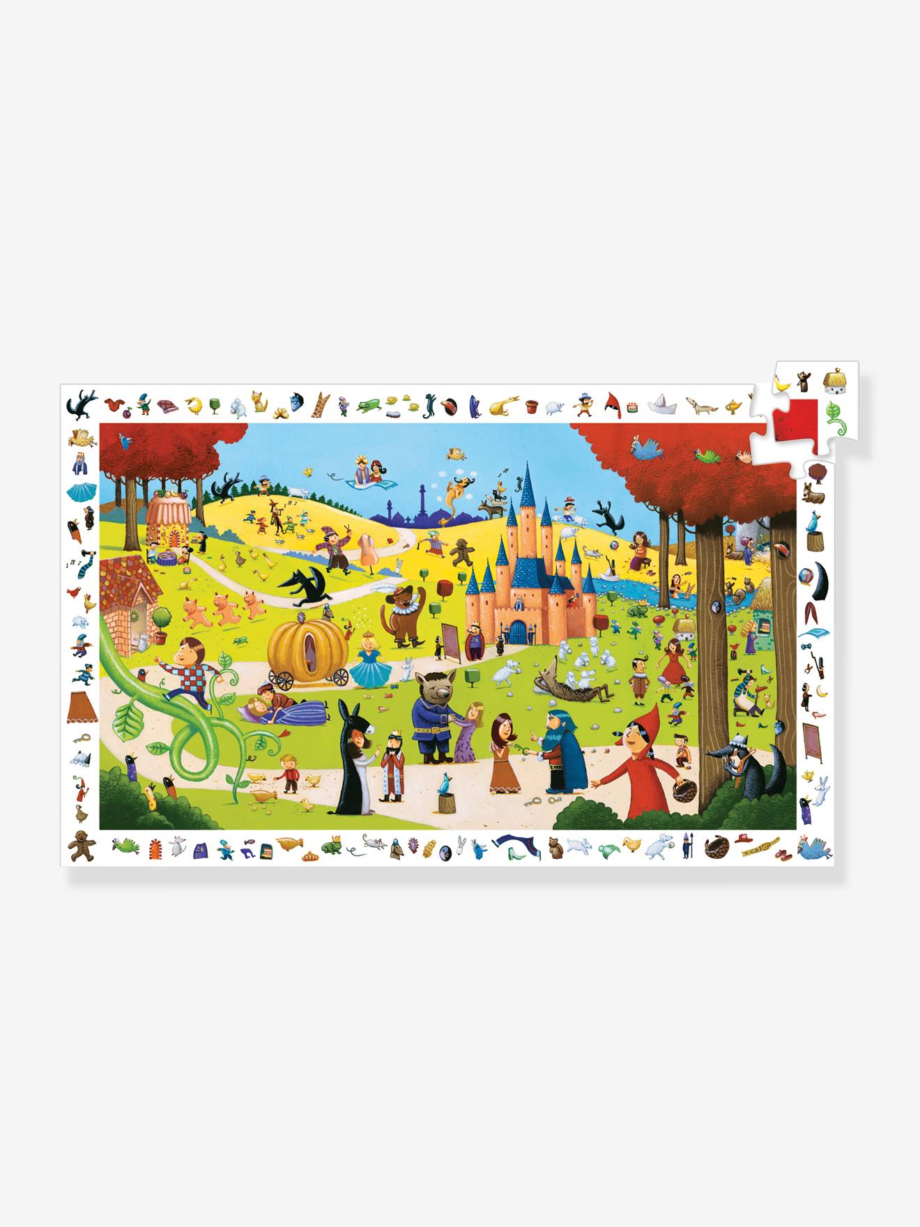 Puzzle d'observation 54 pièces les contes vert