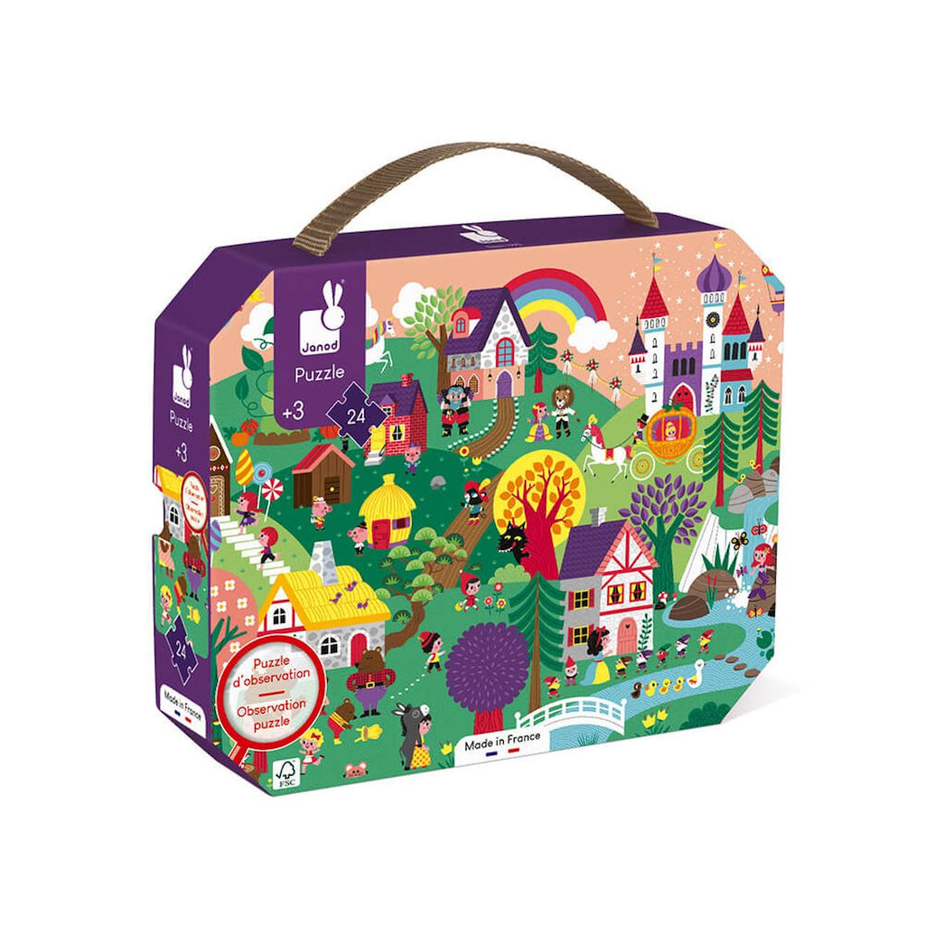 Puzzle d'observation les contes 24 pièces violet