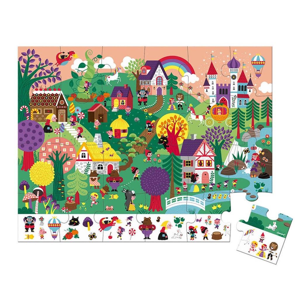 Puzzle d'observation les contes 24 pièces violet
