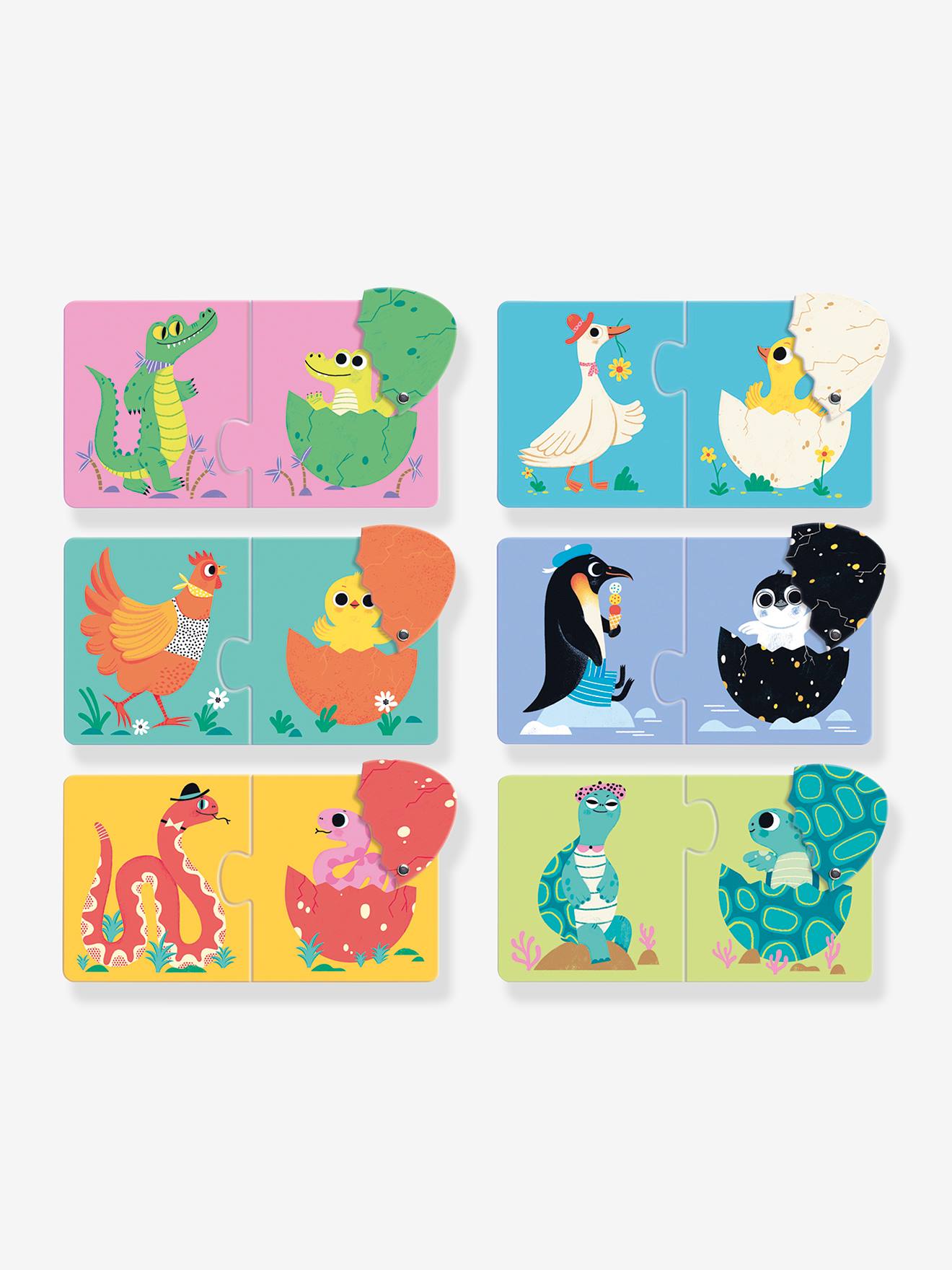 Puzzle duo articulo - les oeufs rigolos - orange
