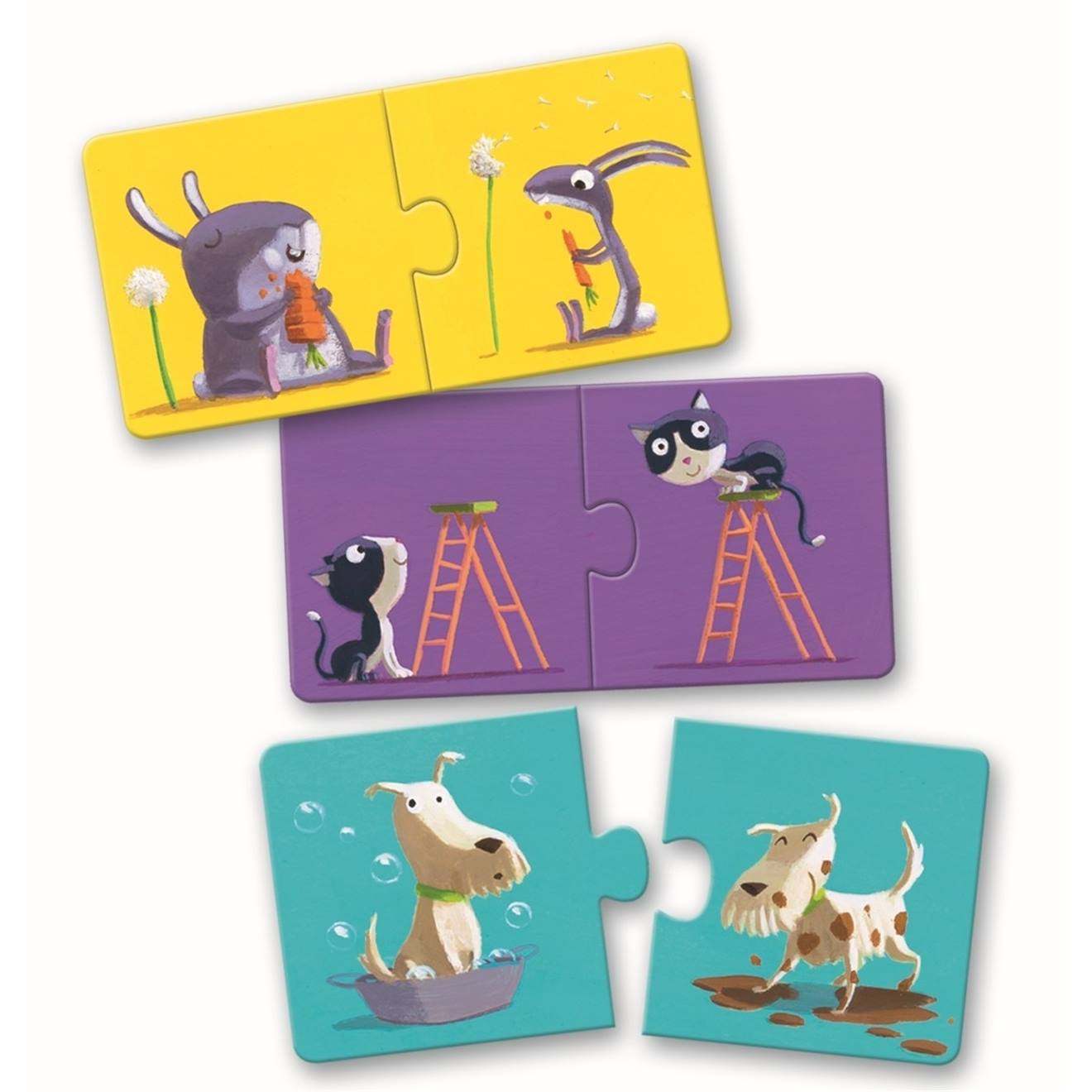 Puzzle duo contraire multicolore