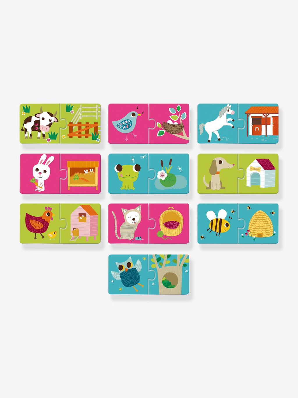 Puzzle duo habitat - multicolore