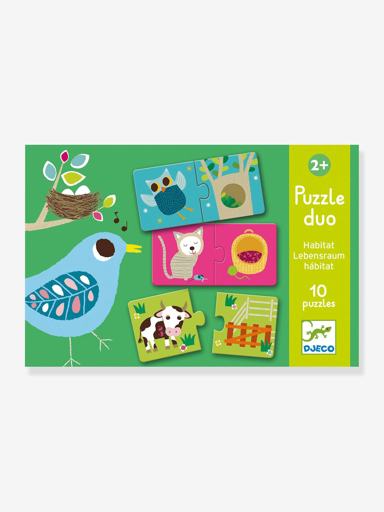 Puzzle duo habitat - multicolore