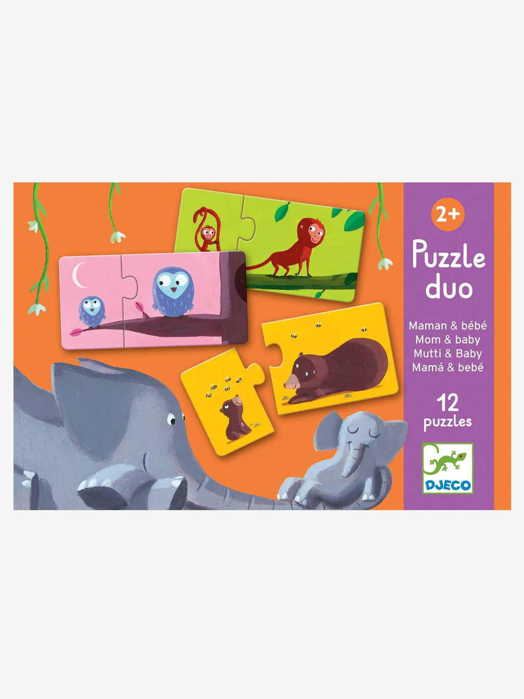 Puzzle duo maman et bébé multicolore