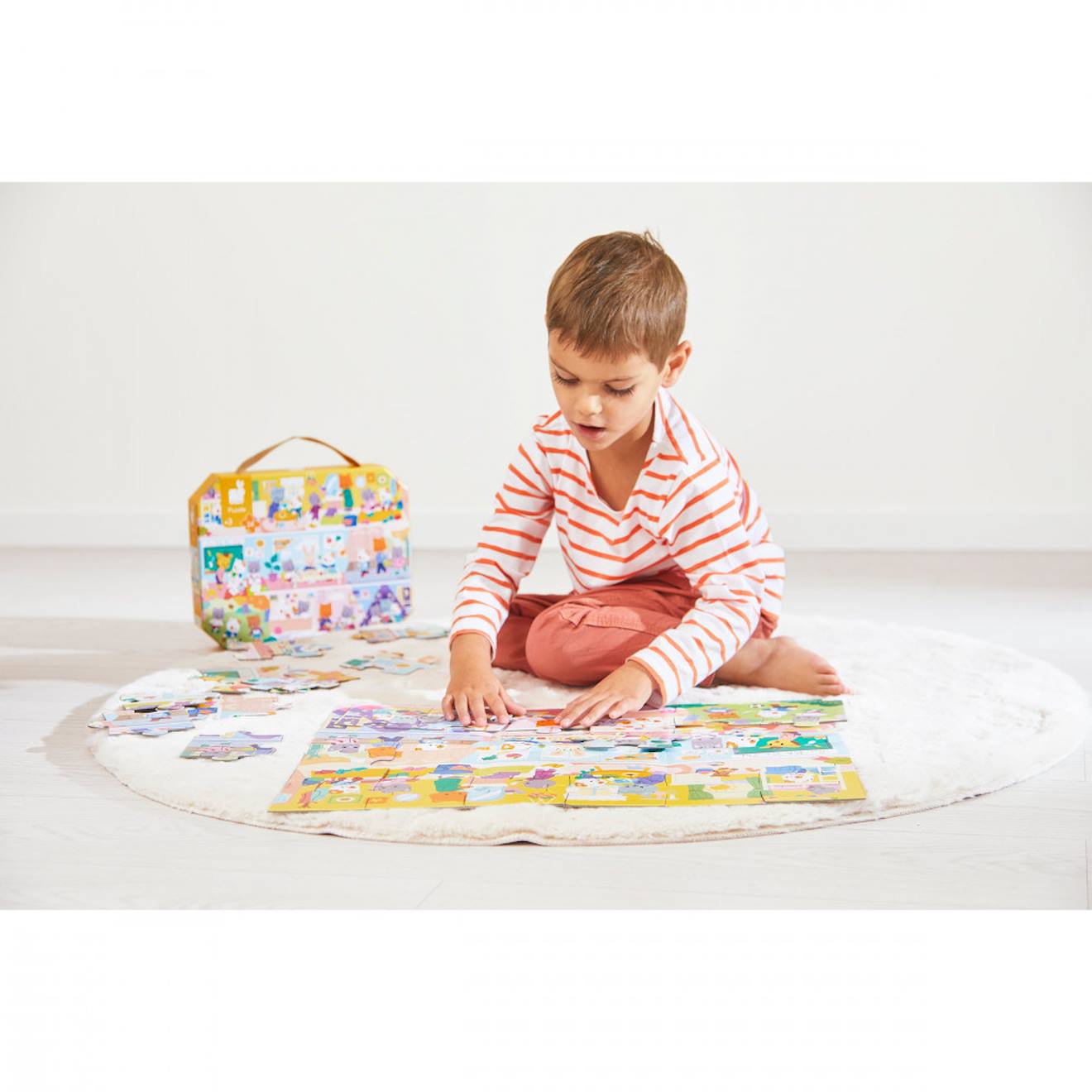 Puzzle éducatif 24 pièces rituels de la journée multicolore