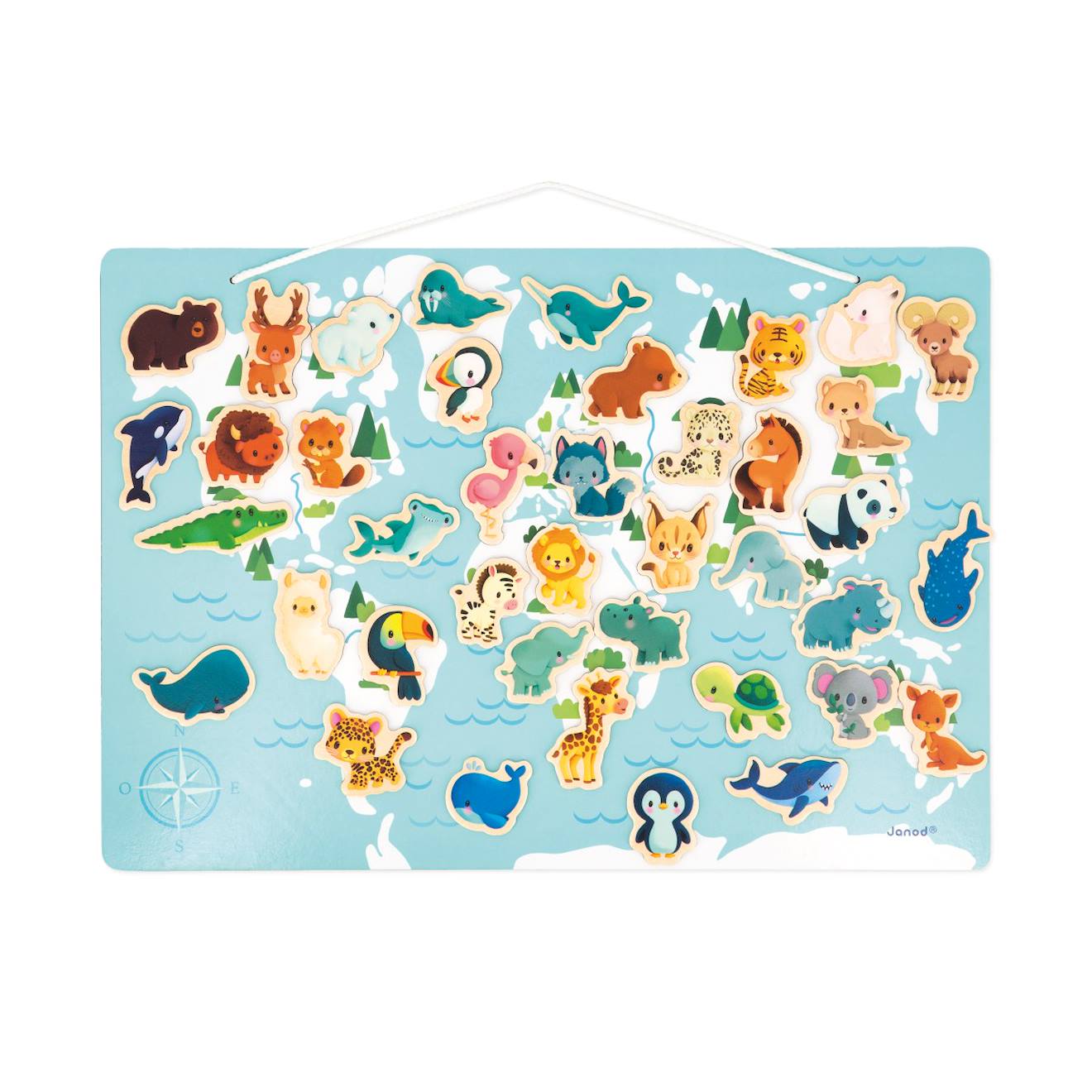 Puzzle éducatif magnétique les minikids multicolore