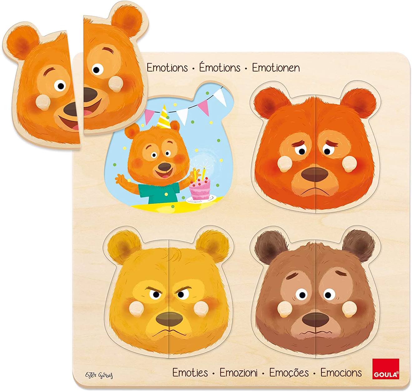 Puzzle émotions beige