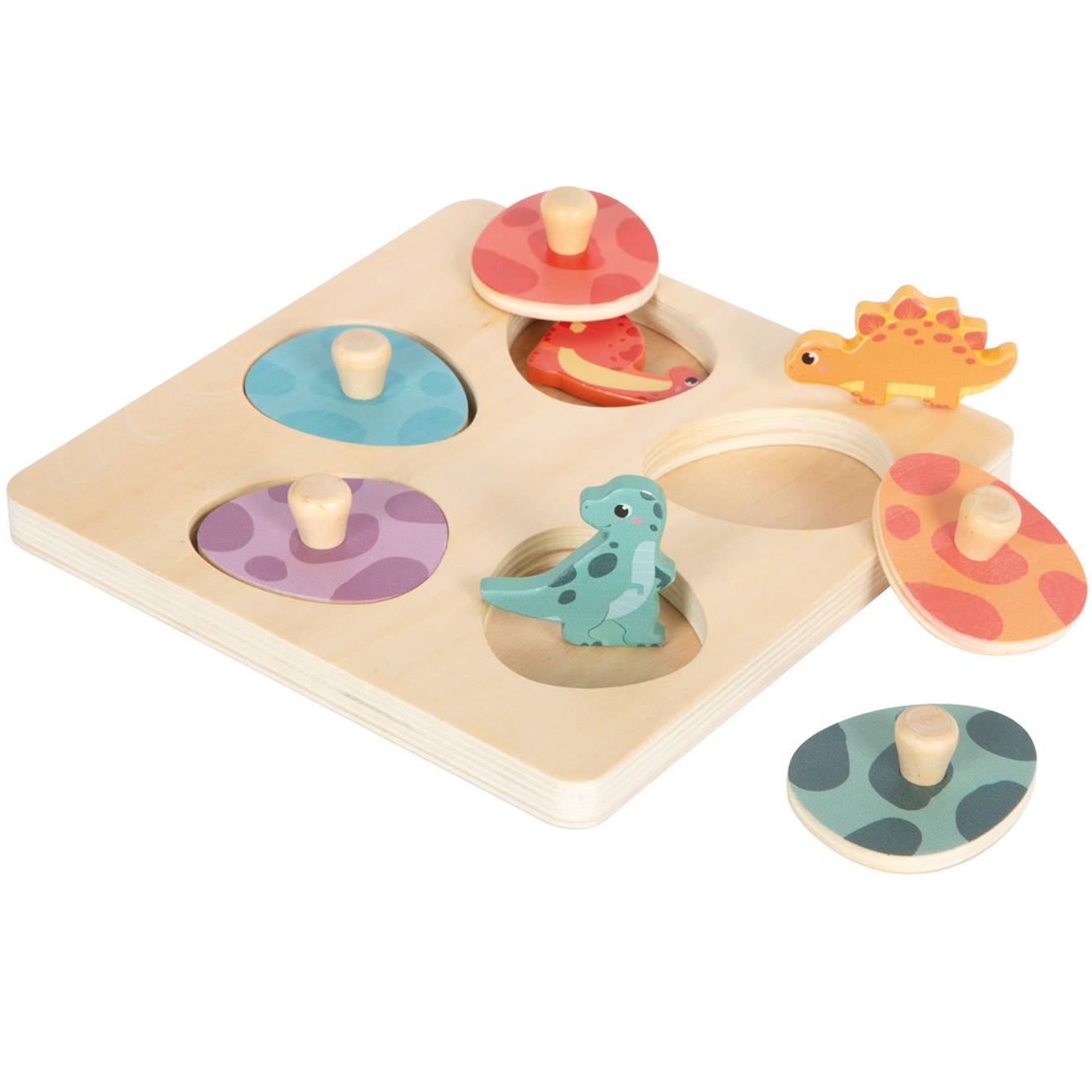 Puzzle en bois dino beige