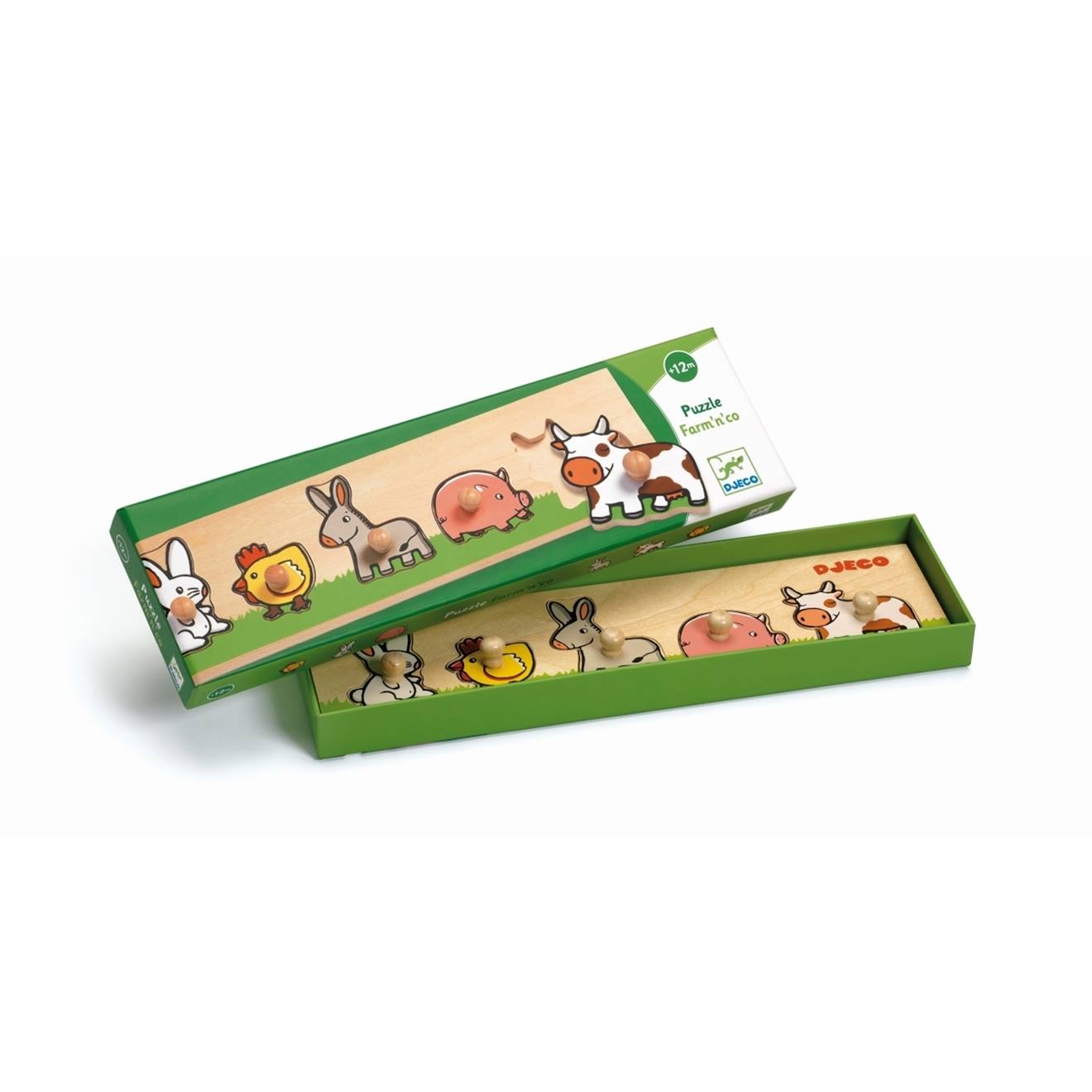 Puzzle en bois farm'n'co multicolore