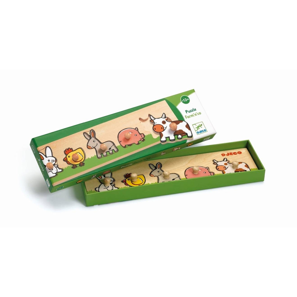 Puzzle en bois farm'n'co multicolore