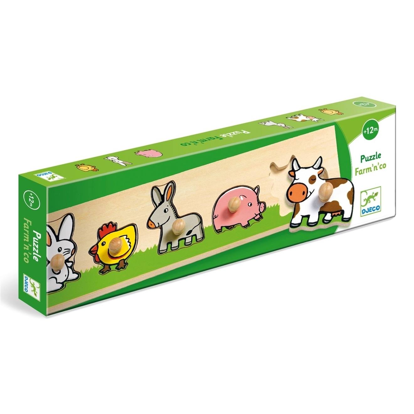 Puzzle en bois farm'n'co multicolore