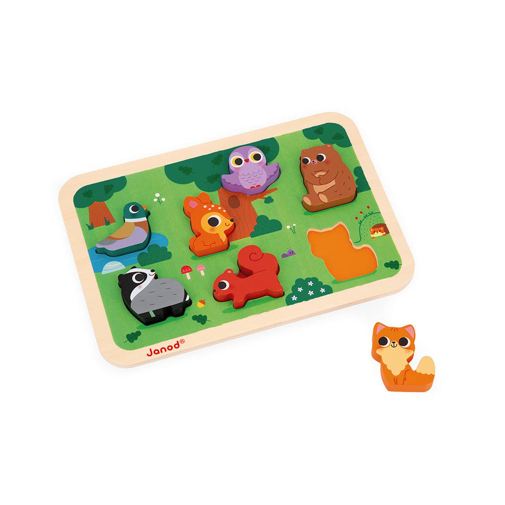 Puzzle en bois la forêt multicolore