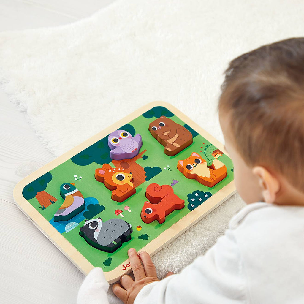 Puzzle en bois la forêt multicolore