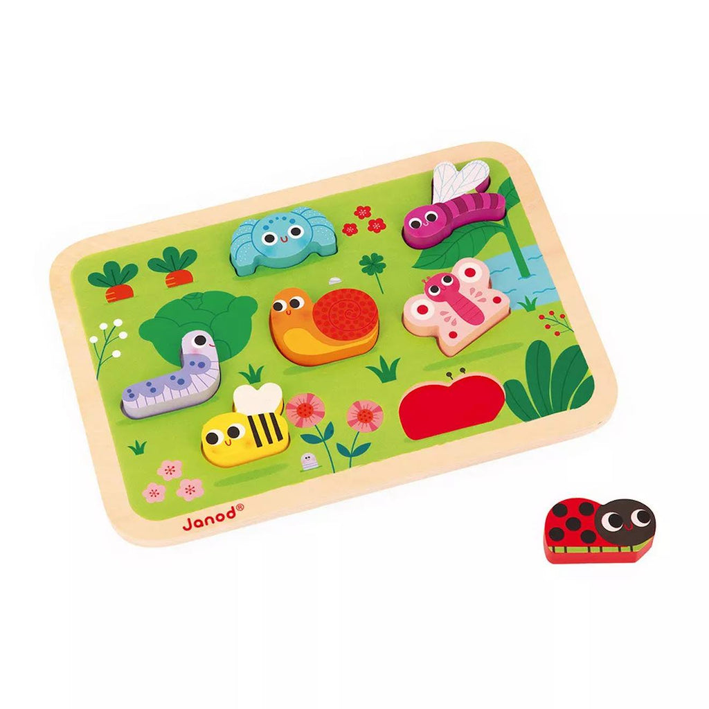 Puzzle en bois le jardin multicolore