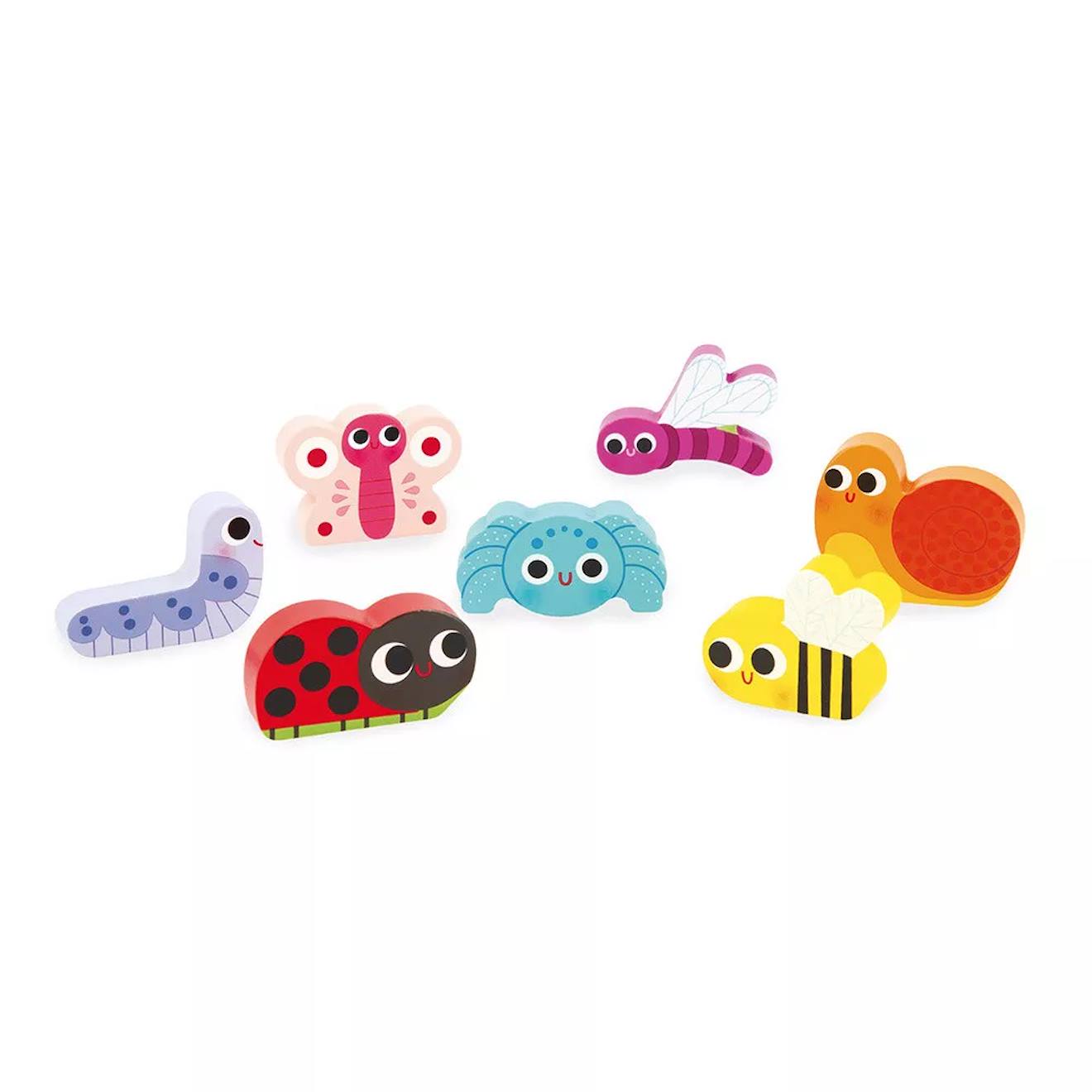 Puzzle en bois le jardin multicolore