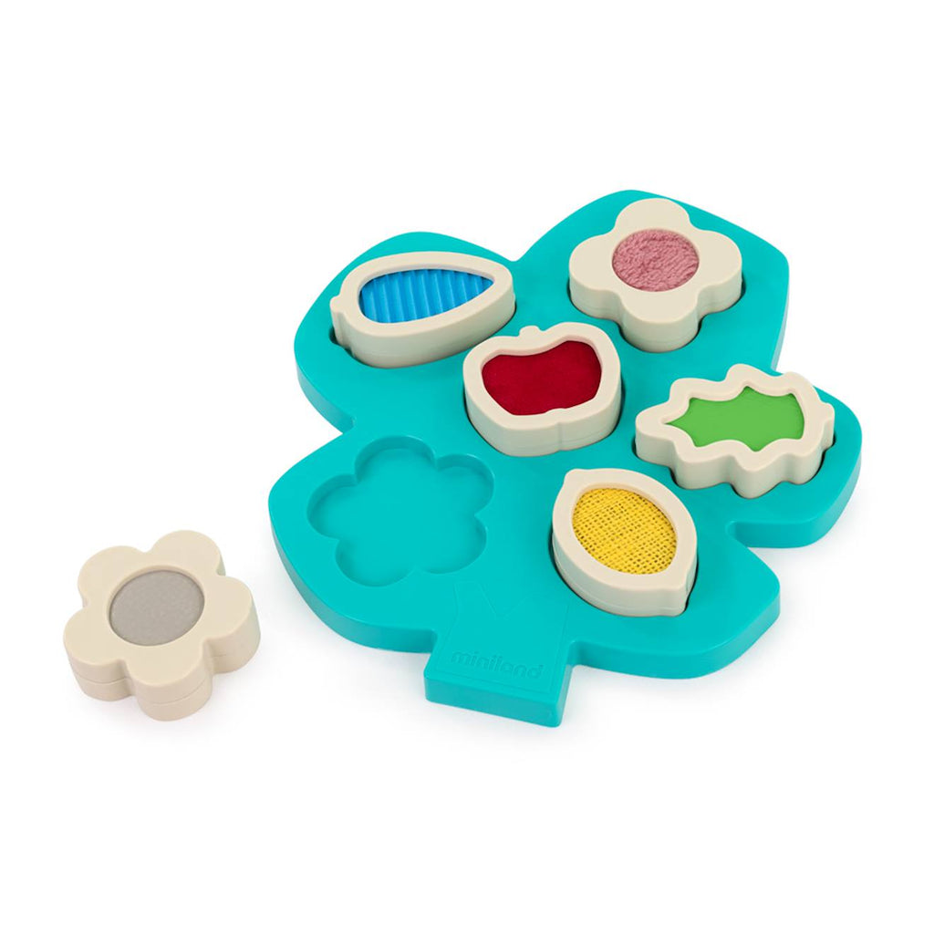 Puzzle encastrable avec formes sensorielles vert