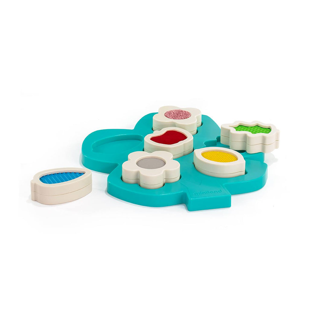 Puzzle encastrable avec formes sensorielles vert