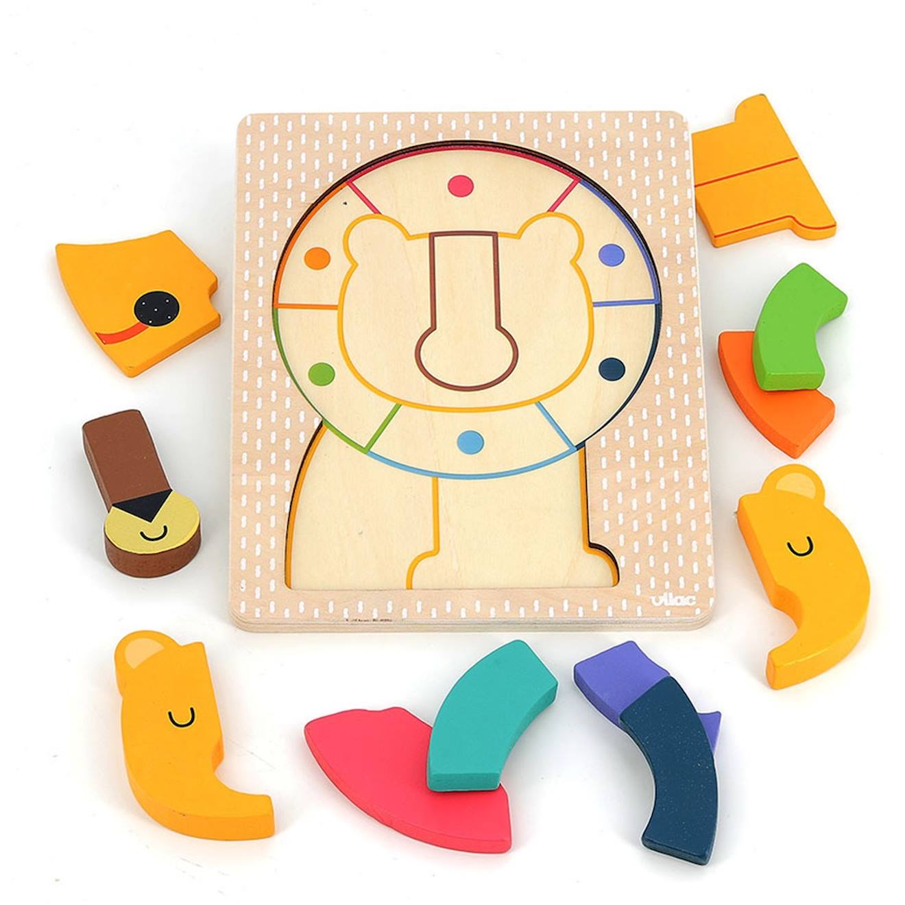 Puzzle encastrement lion andy westface jaune