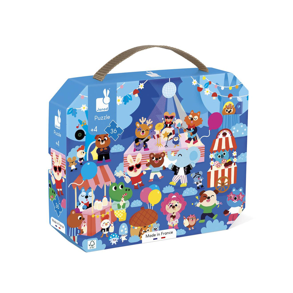 Puzzle enfant 36 pièces thème la fête multicolore