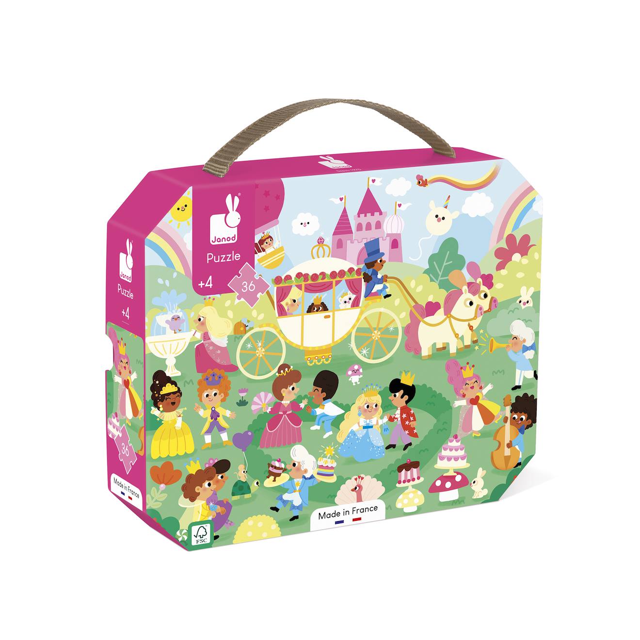 Puzzle enfant 36 pièces thème princesses multicolore