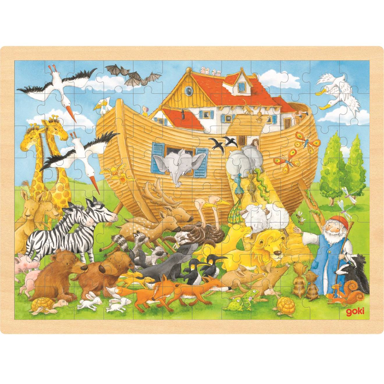 Puzzle entrée dans l'arche de noé beige