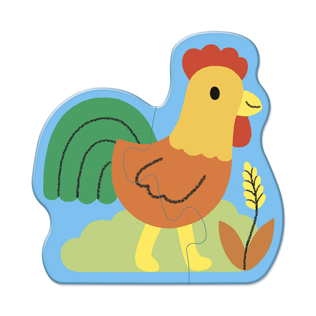 Puzzle évolutif la ferme - 2 à 10 pièces multicolore