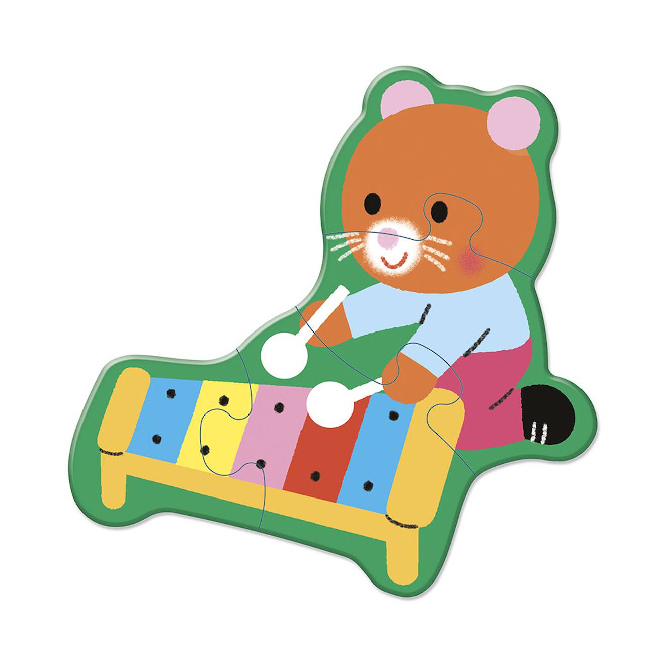 Puzzle évolutif les instruments de musique multicolore
