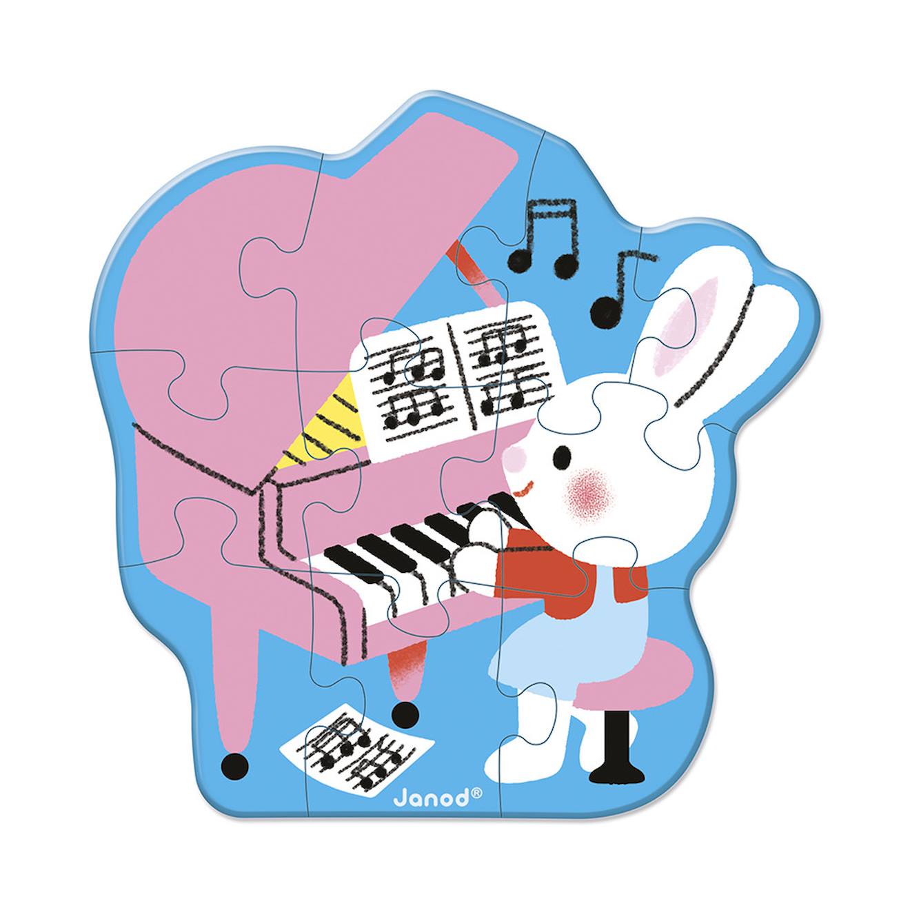 Puzzle évolutif les instruments de musique multicolore