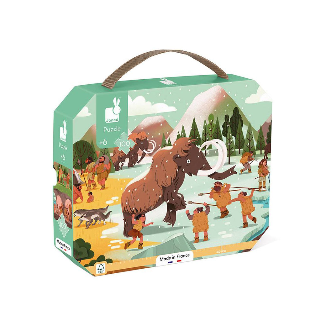 Puzzle frise la préhistoire 100 pièces multicolore