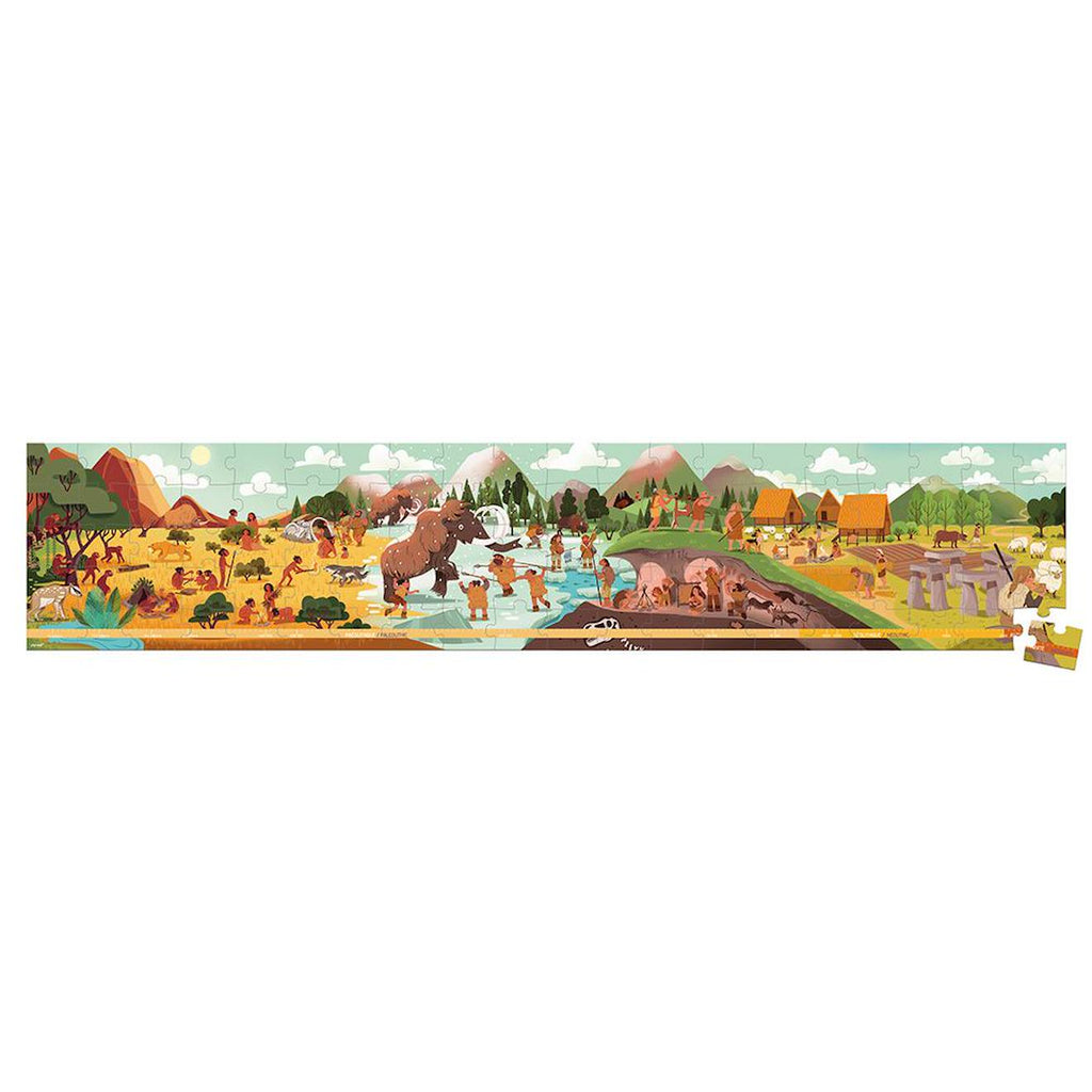 Puzzle frise la préhistoire 100 pièces multicolore