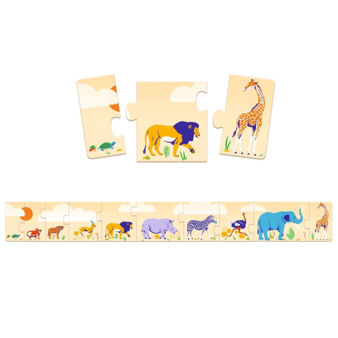 Puzzle frise petits et grands multicolore