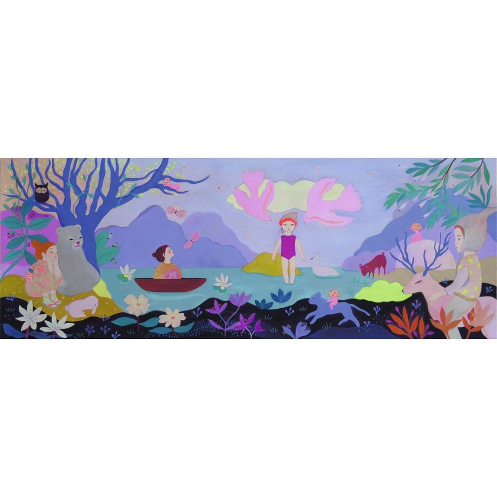 Puzzle gallery children's lake 100 pièces multicolore