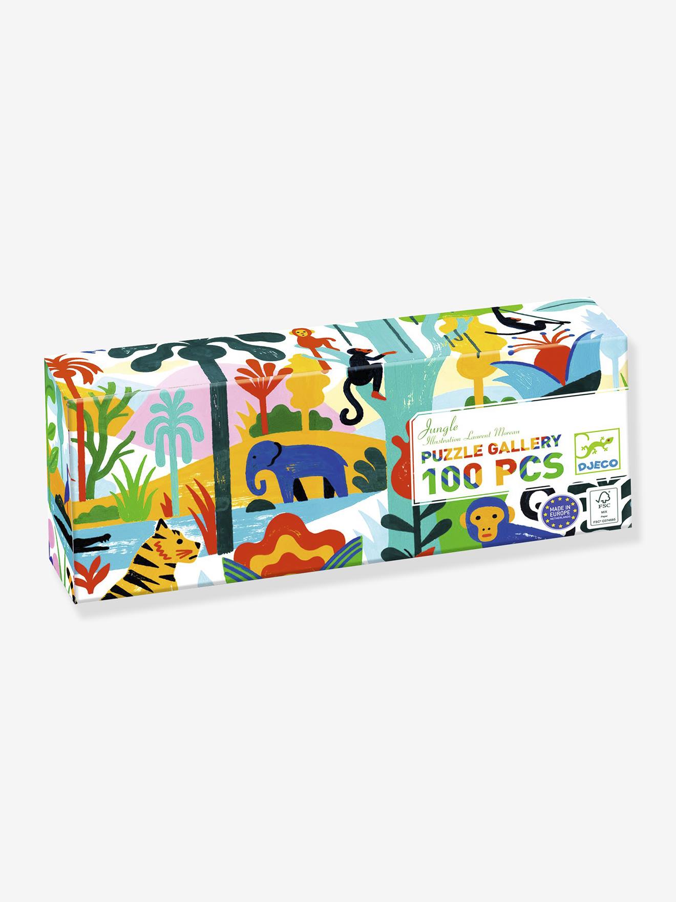 Puzzle gallery100 pièces - jungle multicolore