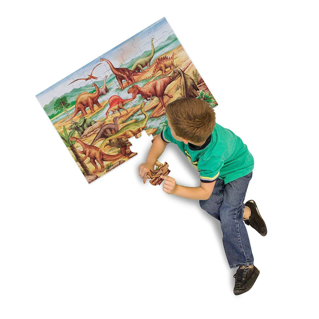 Puzzle géant dinosaures vert