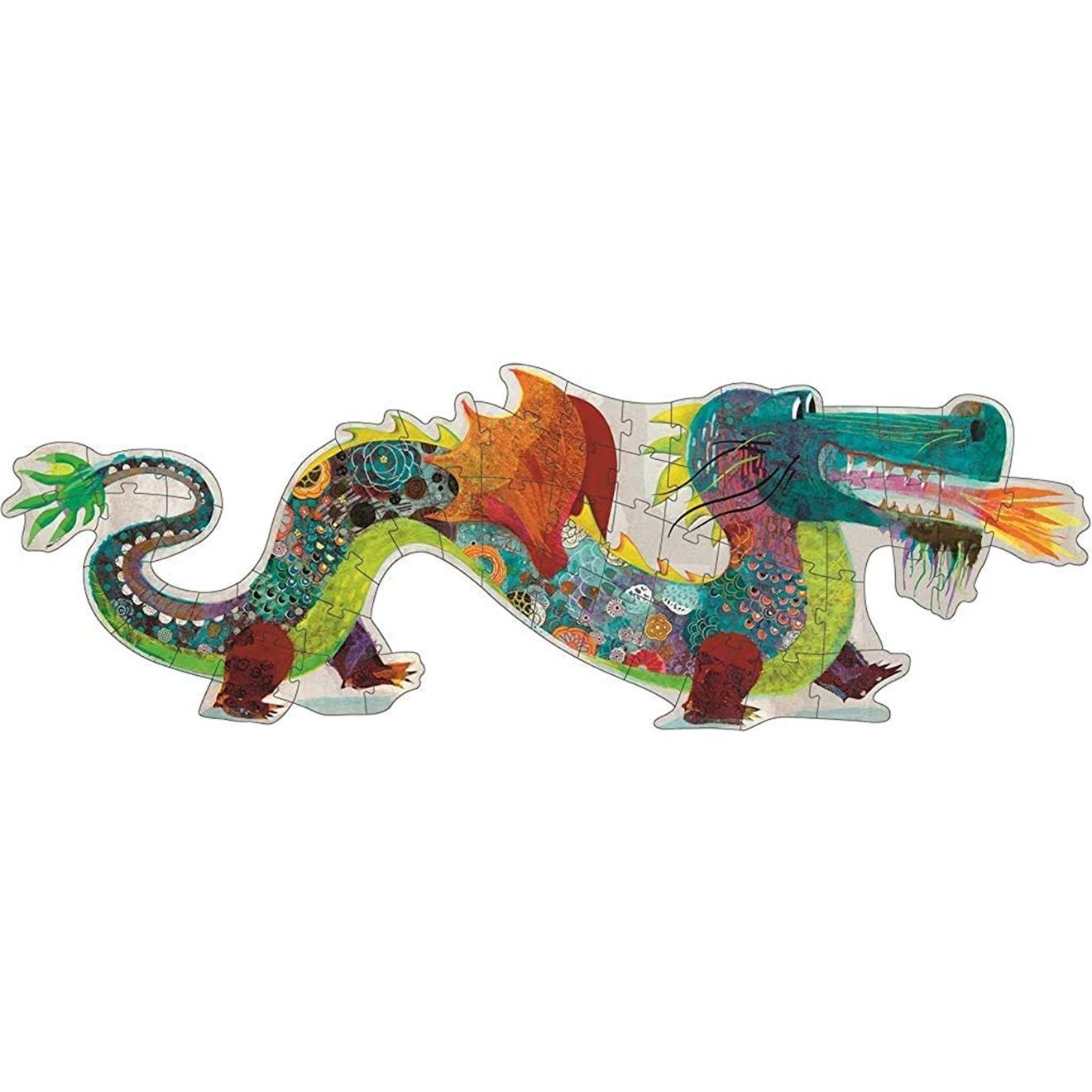 Puzzle géants léon le dragon multicolore